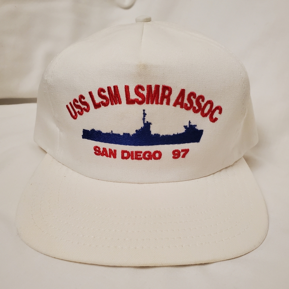 Vintage 1990s USS LSM LSMR Assoc San Diego 97 Trucker Hat